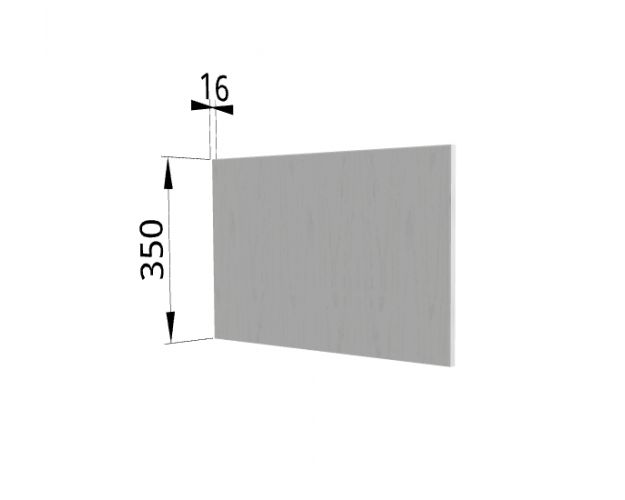 Панель торцевая (для шкафа горизонтального глубокого высотой 350 мм) ГПГ Мелисса (Графит скин)