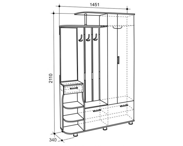 Прихожая Барселона-2 дуб сонома Прихожая Барселона-2 дуб сонома