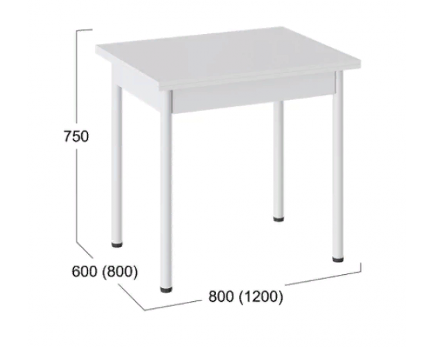 Стол «Родос» Тип 2 с опорой d40 (Белый муар/Белый)